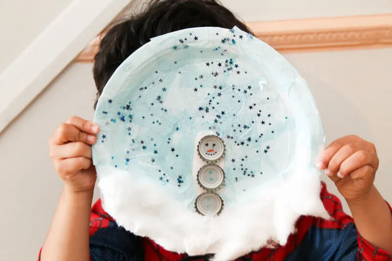 Easy & Simple Paper Plate Snowman Idea For Kids