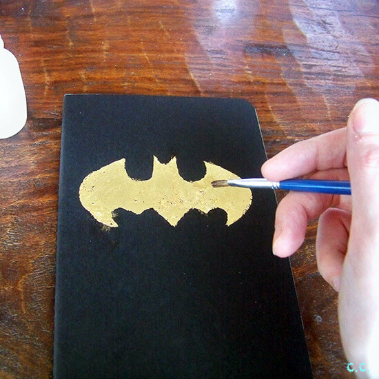 Easy Batman Symbol Decoration Idea On Notebook