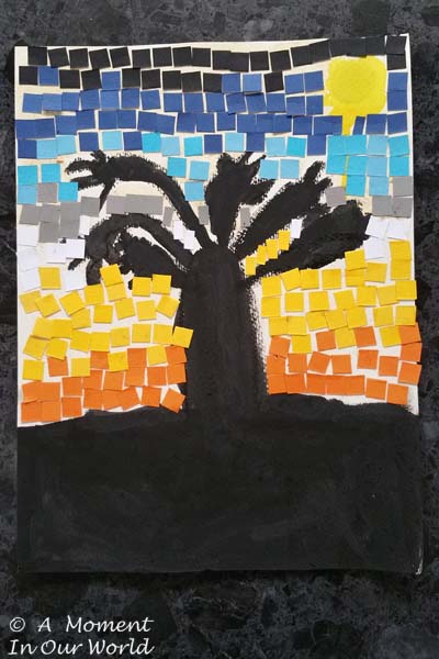 Easy Boab Tree Mosaic Art Project For Australia Day