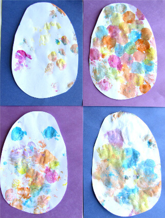 Easy Bubble Wrap Easter Egg Painting Hack For Preschoolers