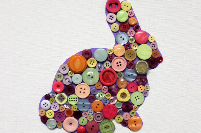 Easy Bunny Button Craft Activity For Easter Decor