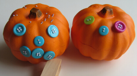 Easy Button Pumpkin Halloween Craft For Kids