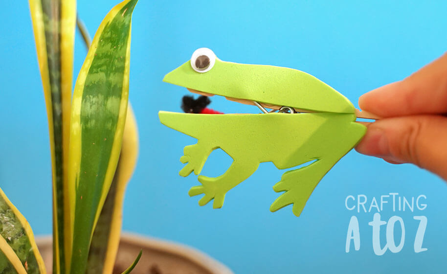 Easy Clothespin Frog DIY Craft For ToddlersClothespin Animal Crafts