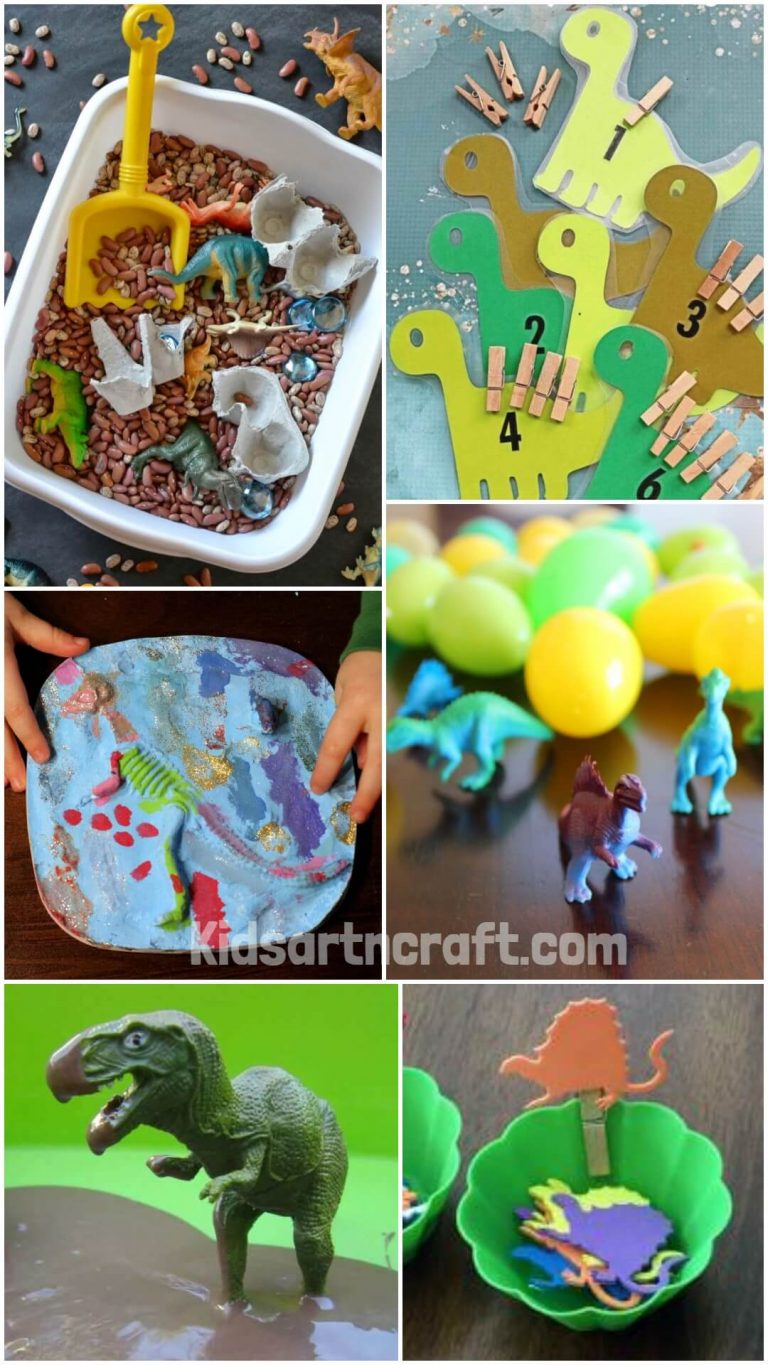 Easy Dinosaur Activities For Toddlers Kids Art & Craft