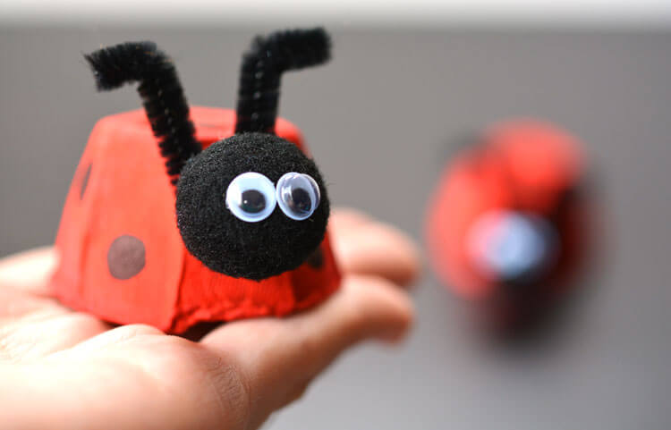 Easy Egg Carton Ladybug Crafting Idea For KidsAnimal egg carton crafts 