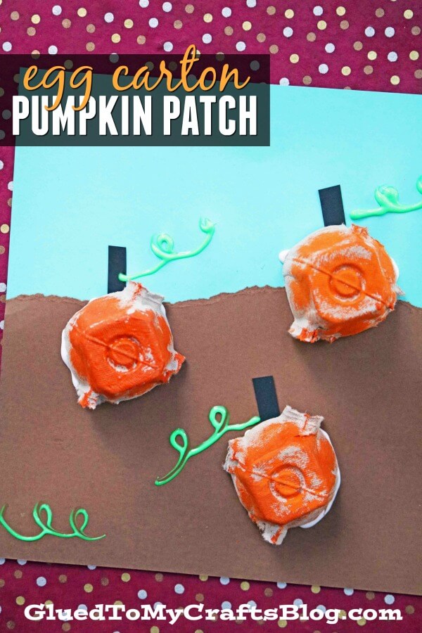 Easy Egg Carton Pumpkin Patch Work Craft Idea For Thanksgiving