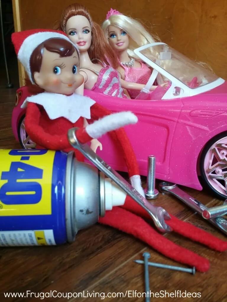 Easy Elf Barbie Car Activity Idea On The Shelf Barbie Day Crafts &amp; Activities for Kids