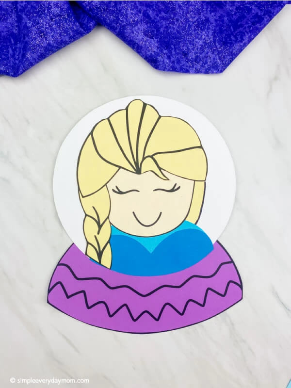 Easy Frozen Elsa Snowglobe Craft Idea For KidsWinter Crafts With Construction Paper