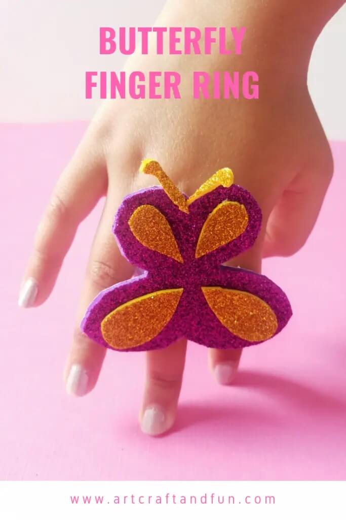 Easy Glitter Butterfly Ring Art And Craft Ideas