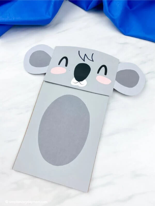 Easy Paper Bag Koala Puppet Craft Activity For Kids Australia Day Crafts For Kids