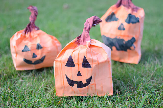 Easy Paper Bag Pumpkin Craft Idea For Kids
