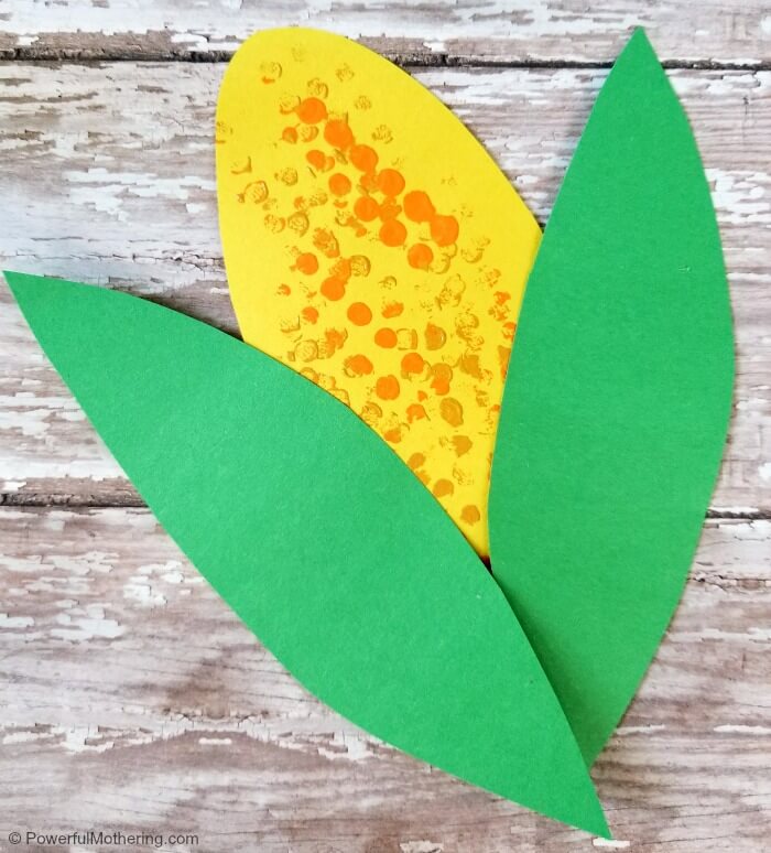 Easy Paper Corn Craft Activity For Toddlers