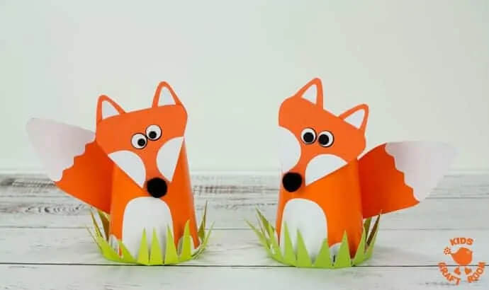 Easy Paper Cup Fox Craft For Toddlers