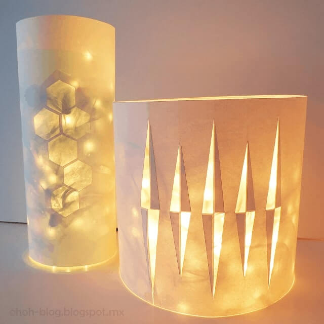 Easy Paper Lantern Idea With Christmas Lights DIY Winter Lantern Craft 