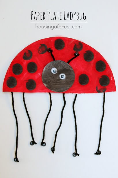 Easy Paper Plate Ladybug Craft For PreschoolersRed Crafts For Preschoolers
