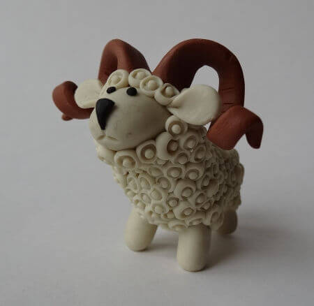 Easy-Peasy Adorable Clay Sheep Craft Idea