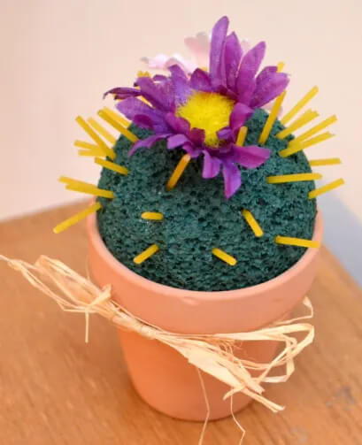 Easy-Peasy Cactus Plant Craft Idea Using Styrofoam Ball