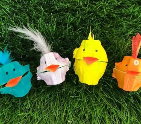 Easy-Peasy Egg Box Chick Crafting Idea For Kids