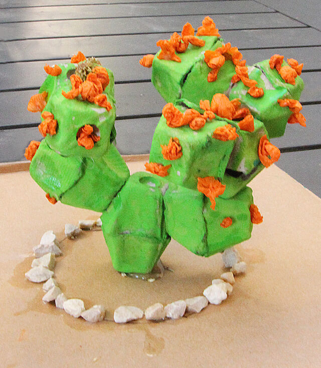 Easy-Peasy Egg Carton Cactus Crafting Idea For Kids
