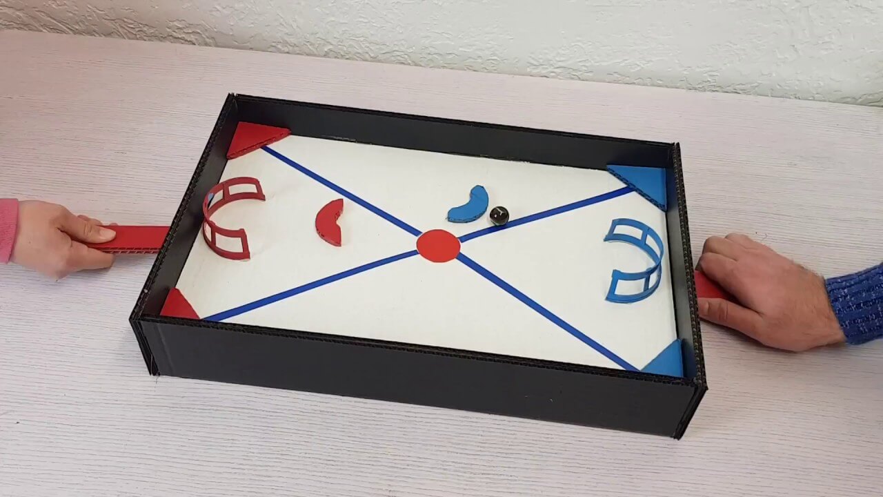 Easy-Peasy Magnet Hockey Game Play Idea To Make