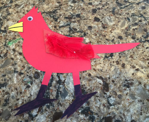 Easy-Peasy Paper Cardinal Craft Idea For Kids Cardinal Craft For Kids