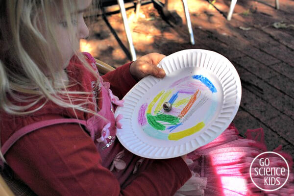 Easy-Peasy Paper Plate Coloring Activity Idea For Toddlers Using Magnet