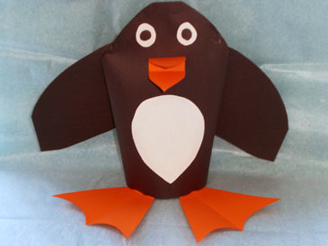 Easy-Peasy Penguin Craft Idea For Kids With Construction PaperWinter Crafts With Construction Paper