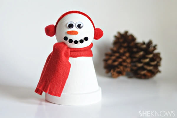 Easy-Peasy Styrofoam Ball Snowman Craft For Preschoolers