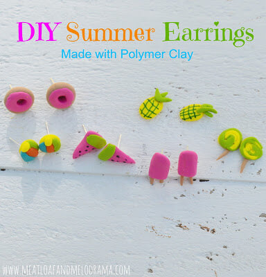 Easy-Peasy Summer Earring Craft Idea Using Clay