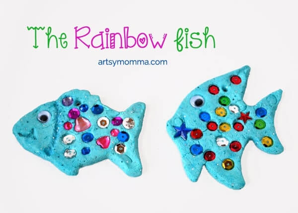 Easy Rainbow Fish Craft Made With GlittersHandmade Glitter Paper Fish Craft Ideas