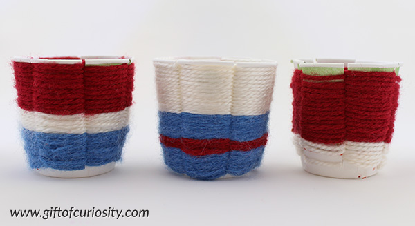 Easy Red And Blue Paper Cup Weaving Pattern Craft For Kids Paper Cup And Weaving Crafts