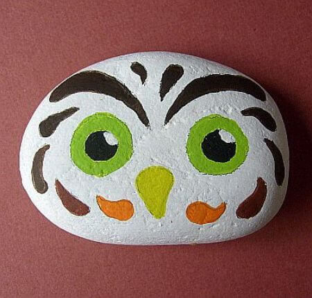 Easy Rock Painting Idea In Owl Design For Kids Beautiful Owl Rock Painting Ideas