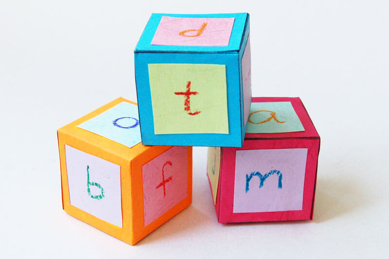 Easy-To-Make Alphabet Paper Block Craft IdeaDIY Alphabet Paper Blocks 