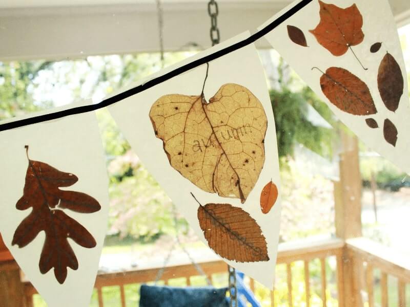 Easy To Make Autumn Leaf Craft For Hanging Wax paper crafts with leaves 
