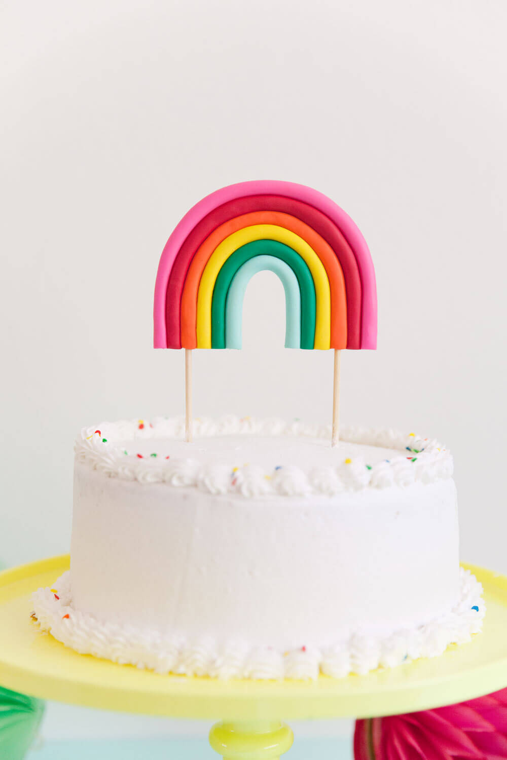 Easy-To-Make Beautiful Rainbow Cake-Topper Idea Using Clay Polymer Clay Ideas and Projects