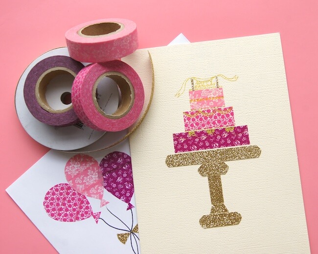 Easy To Make Birthday Craft With Washi Tape Handmade Washi Tape Craft For Birthday 