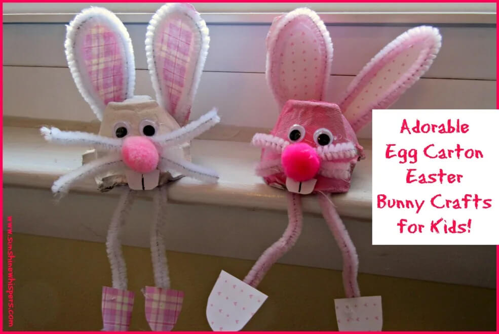 Easy-To-Make Egg Carton Easter Bunny Craft Idea For Kids