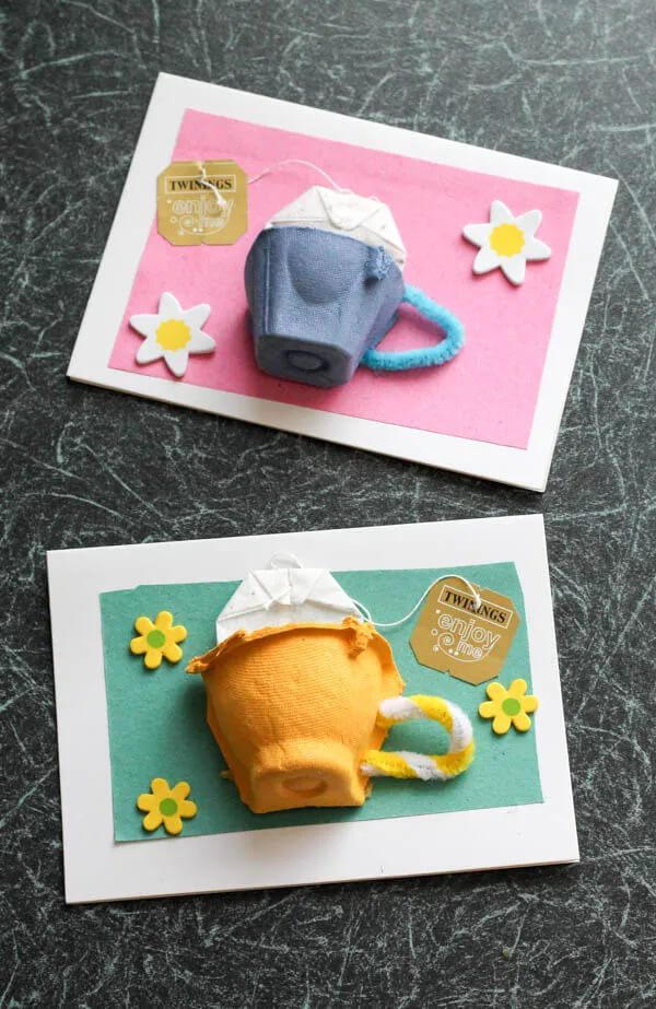 Easy-To-Make Egg Carton tea Cup Cards Craft For Preschoolers Egg Carton Craft Ideas For Preschool