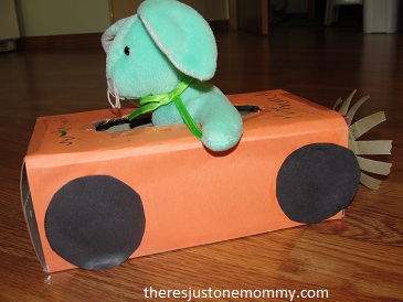 Easy To Make Elephant Stuffed Tissue Box Vehicle Craft Ideas