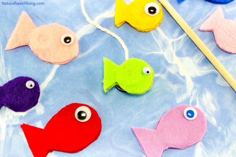 Easy-To-Make Felt Magnet Fish Catching Game For KindergartnersMagnet Activities for Kindergarten 