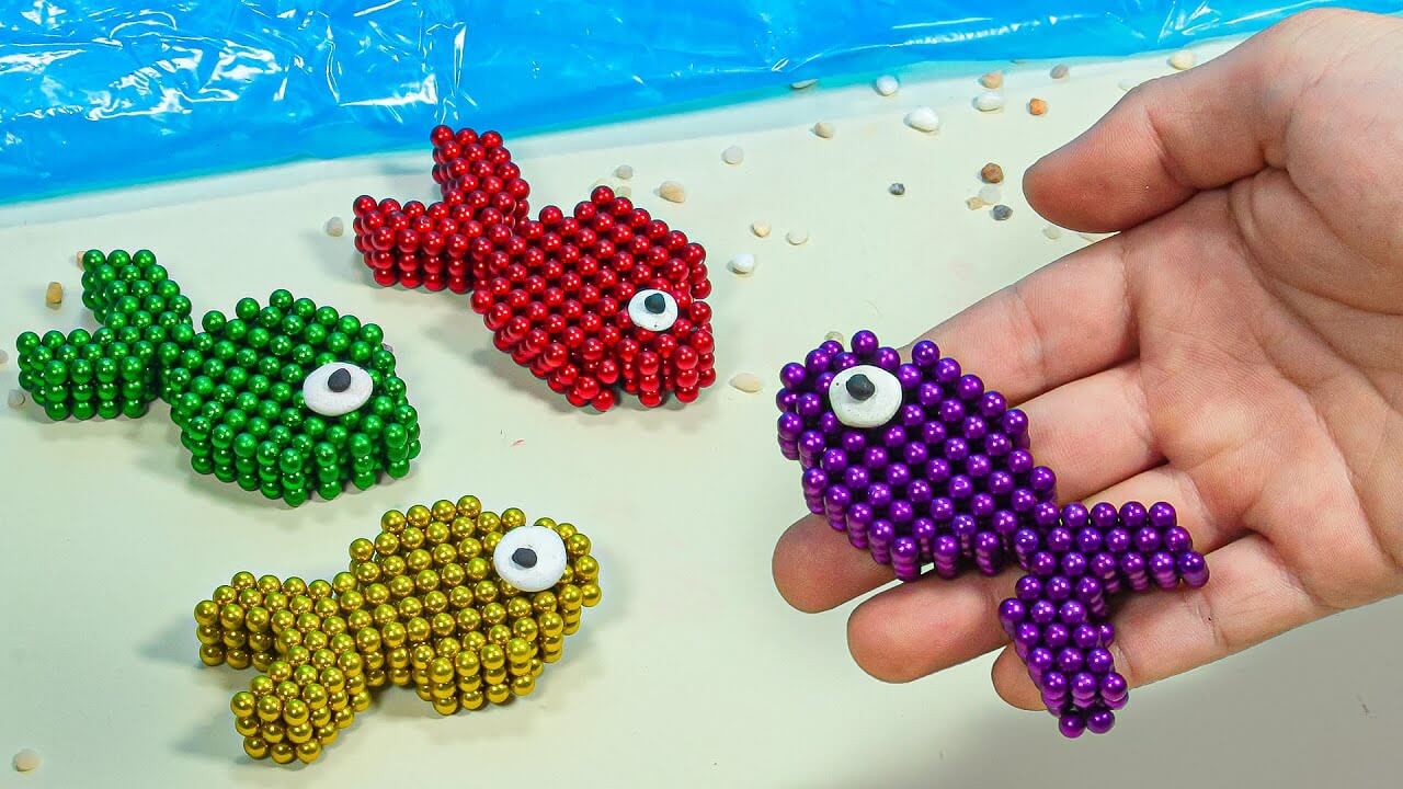 Easy-To-Make Fish Craft Idea Using Magnetic Balls Cool things to Do with magnetic balls