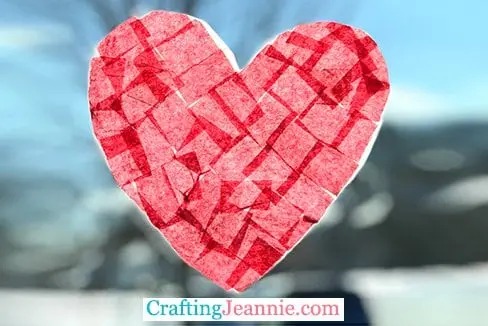 Easy To Make Heart Shaped Suncatcher Craft Ideas Wax Paper Suncatcher DIY Ideas