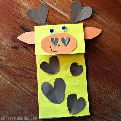 Easy-To-make Paper Bag Giraffe Craft Idea For Kids