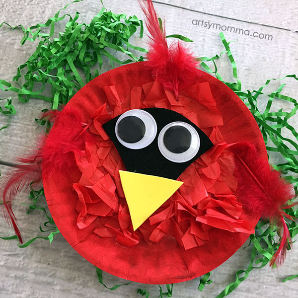 Easy-To-Make Paper Plate Cardinal Craft Idea For Kids Cardinal Craft For Kids