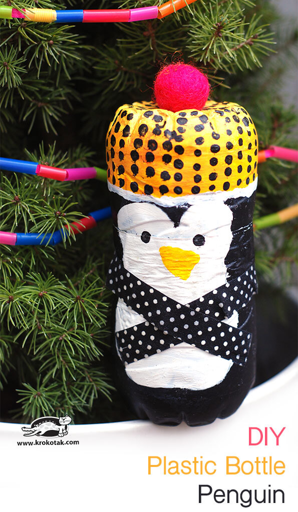 Easy-To-Make Plastic Bottle Penguin Craft IdeaUpcycled Winter Crafts