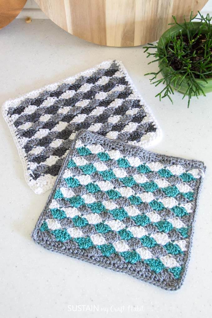 Easy To Make Seashell Pattern Crochet Dishcloth Crochet Dishcloth Patterns