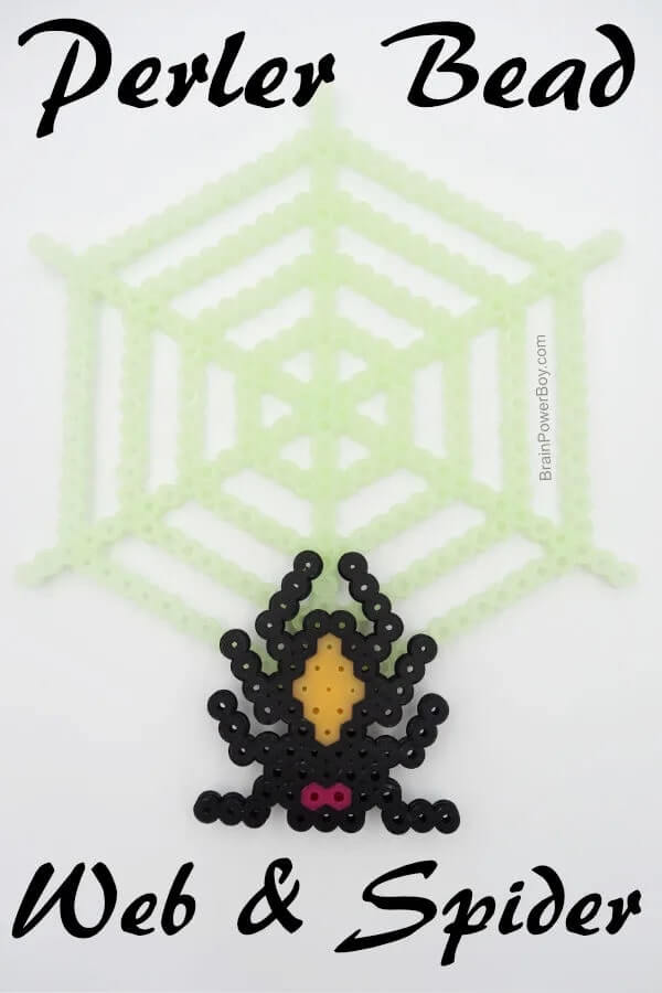 Easy To Make Spider & Spider Web Perler Bead Pattern Craft For Kids Spider Perler Bead Patterns