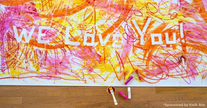 Easy-To-Make Tape Resist Art Idea With Tempera Paint Sticks Art Projects for Kids 