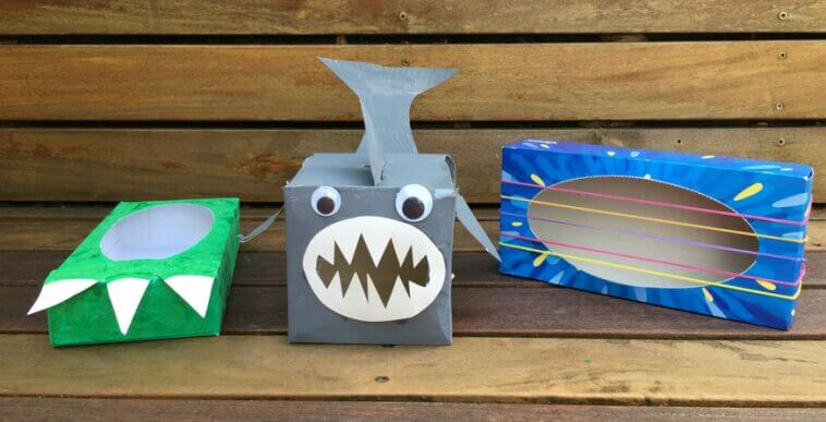 Easy To Make Tissue Box Recycling Craft Shark Animal Tissue Box Crafts For Preschoolers