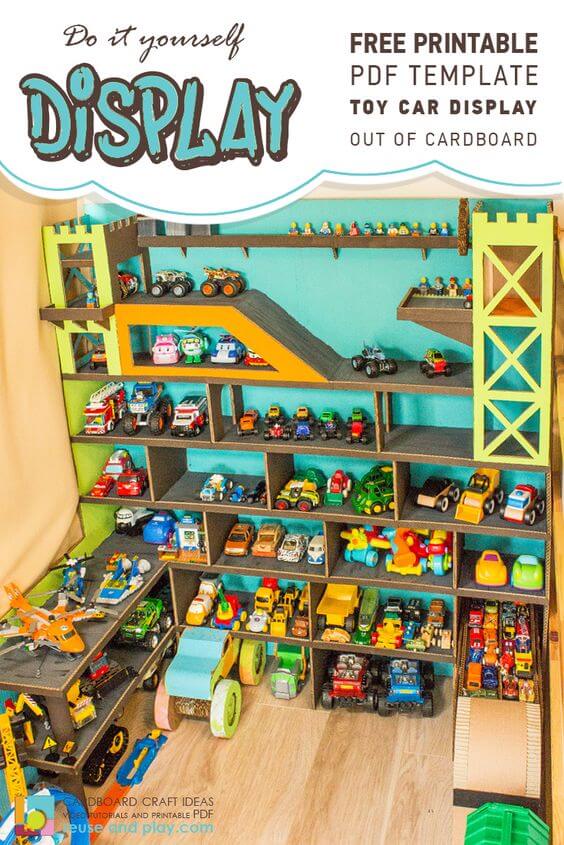 Easy To Make Toy Cars Garage With Cardboard